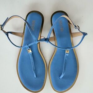 Michael Kors New Baby Blue Sandals with Sleek Ankle Straps